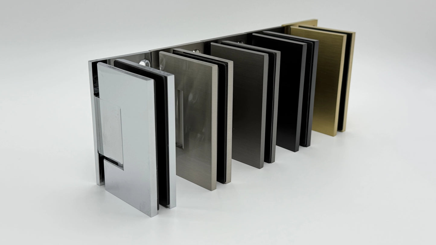 Shower Hinge Adjustable 90°, Glass to Wall, L-Shaped